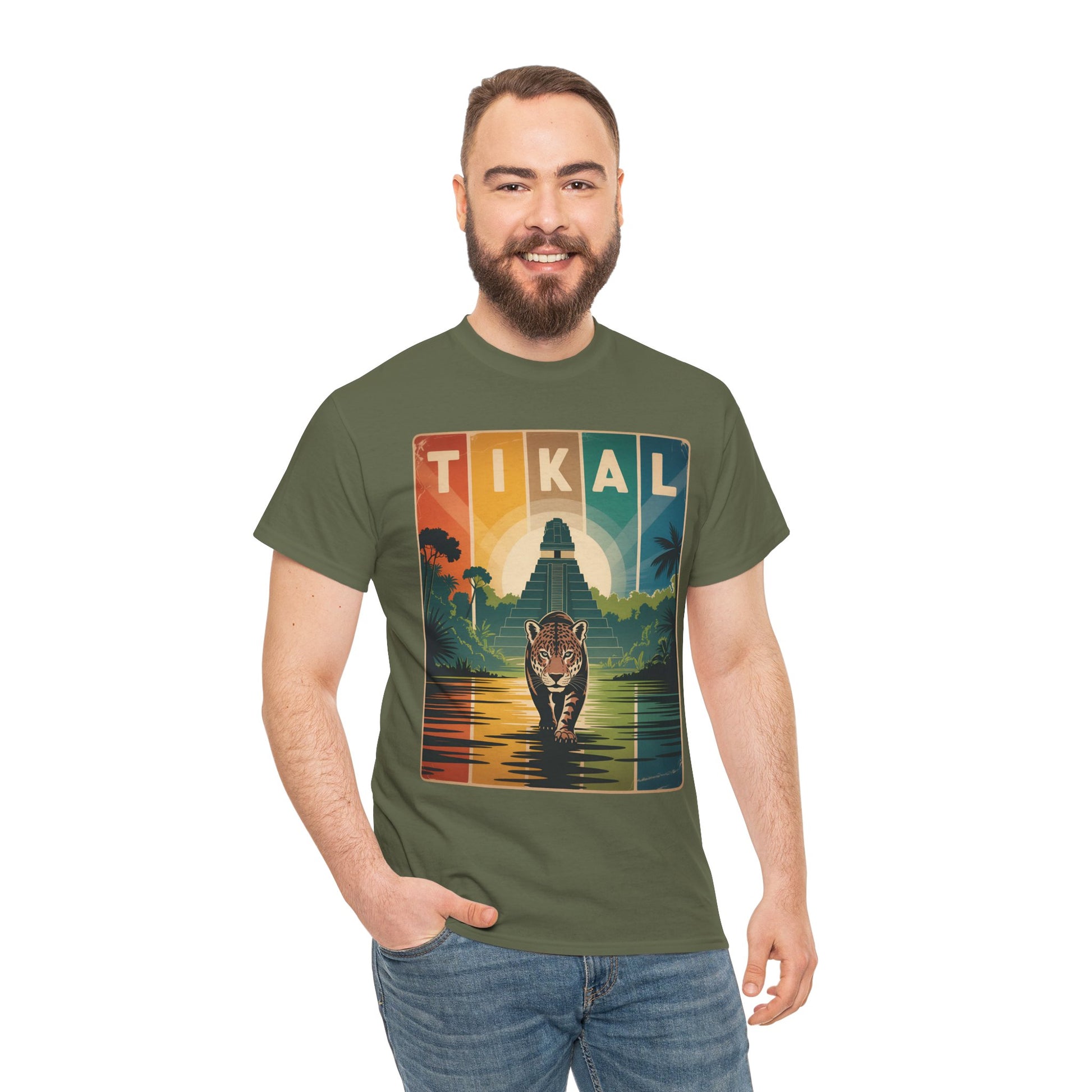 Tikal Jaguar T-Shirt — Guatemala Petén Animal Design