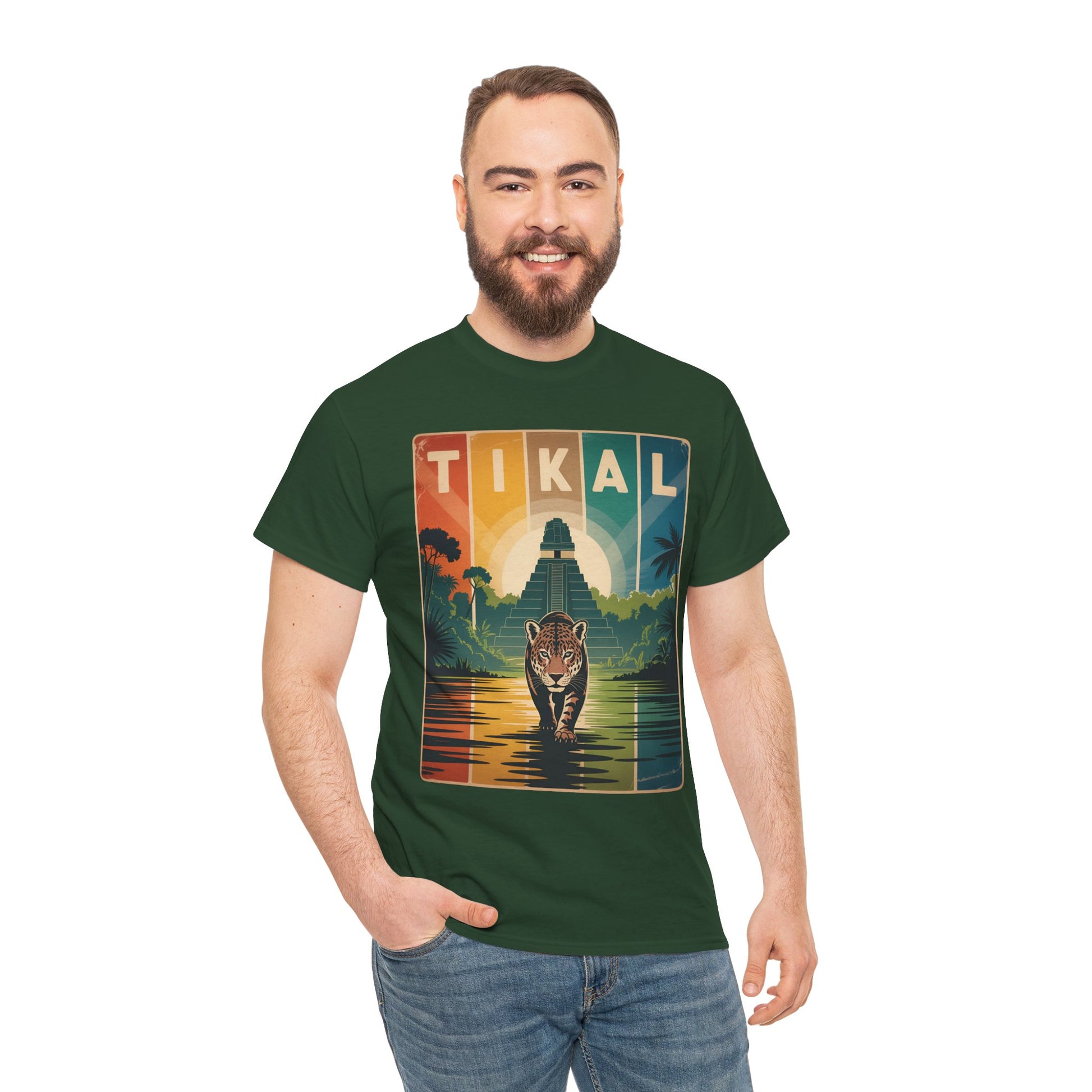 Tikal Jaguar T-Shirt — Guatemala Petén Animal Design