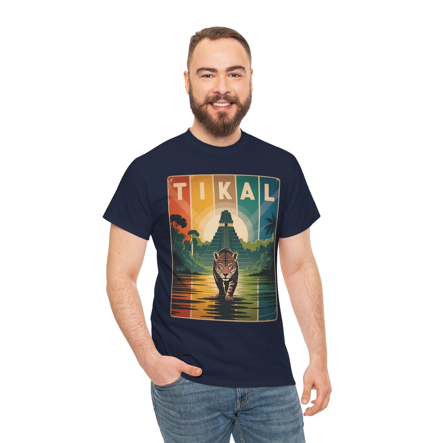 Tikal Jaguar T-Shirt — Guatemala Petén Animal Design